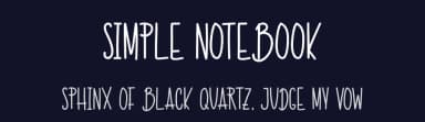 Simple Notebook by Goodrichees — Script Handwritten Font — thumbnail 2