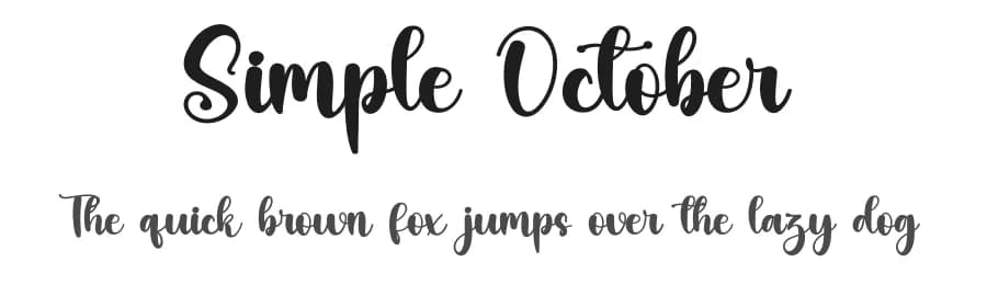 Simple October by FreshtypeINK — Script Handwritten Font