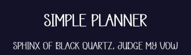 Simple Planner by Harlek Studio — Script Handwritten Font — thumbnail 2