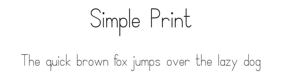 Simple Print by Peter Wiegel — Sans Serif Font
