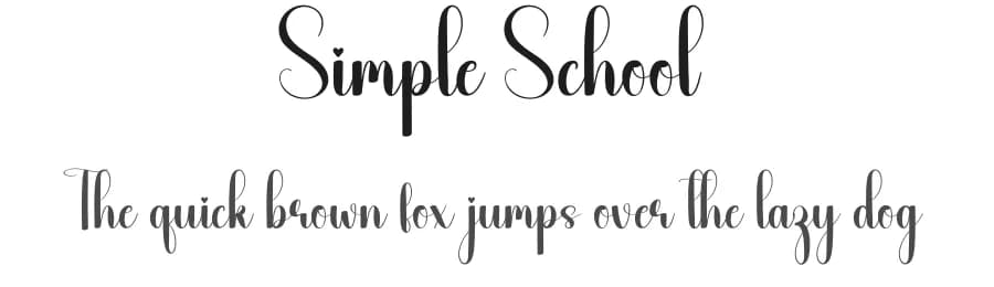 Simple School by Scratchones — Script Handwritten Font