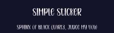 Simple Sticker by Scratchones — Script Handwritten Font — thumbnail 2