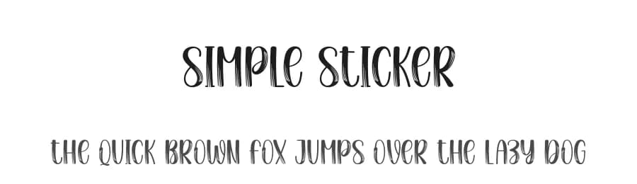 Simple Sticker by Scratchones — Script Handwritten Font