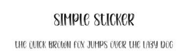 Simple Sticker by Scratchones — Script Handwritten Font — thumbnail 1