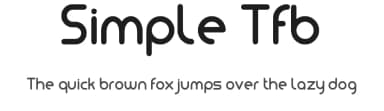 Simple Tfb by zanatlija — Sans Serif Font — thumbnail 1