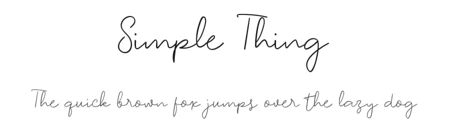Simple Thing by Erik Studio — Script Handwritten Font