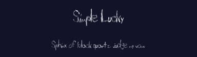 Simple Lucky by Xerographer Fonts — Script Handwritten Font — thumbnail 2
