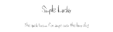 Simple Lucky by Xerographer Fonts — Script Handwritten Font — thumbnail 1