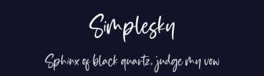 Simplesky by Timur Type — Script Handwritten Font — thumbnail 2
