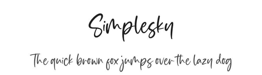Simplesky by Timur Type — Script Handwritten Font