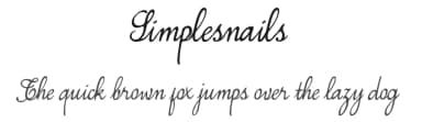Simplesnails by Poemhaiku — Script Handwritten Font — thumbnail 1