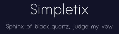 Simpletix by The Shroud Ninja — Sans Serif Font — thumbnail 2