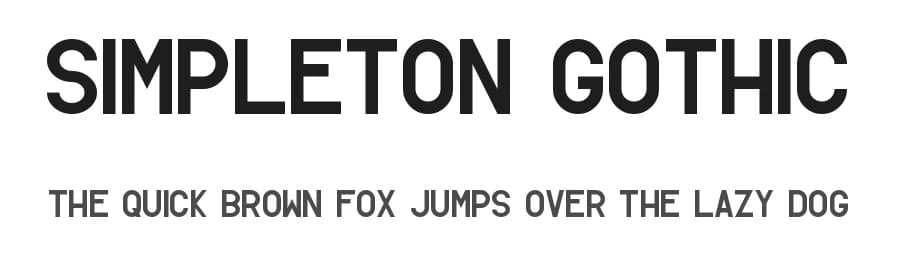 Simpleton Gothic by Out of Step Font Company — Sans Serif Font
