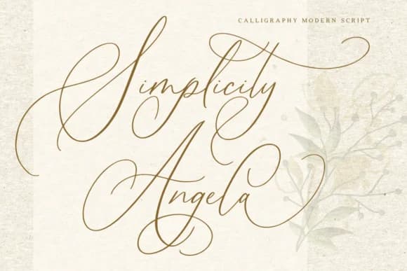 Simplicity Angela Font by Dharmas Studio — Script Handwritten Font