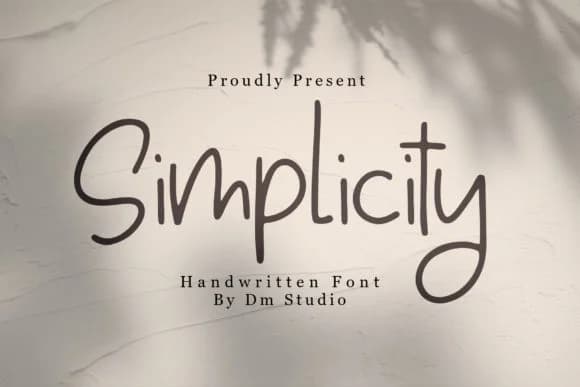 Simplicity Font by dmletter31 by dmletter31 — Script Handwritten Font