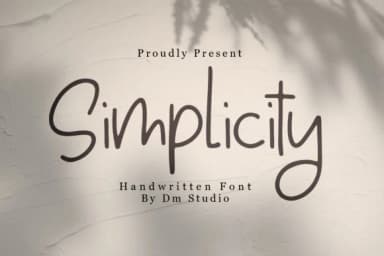 Simplicity Font by dmletter31 by dmletter31 — Script Handwritten Font — thumbnail 1
