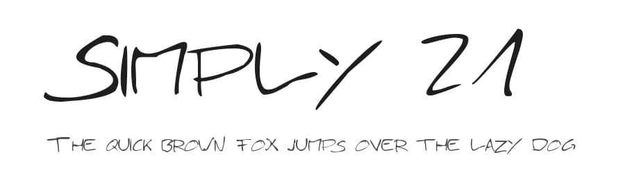 Simply 21 by Thomas Gerstendörfer — Script Handwritten Font — preview 1