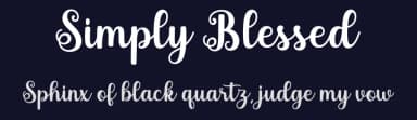 Simply Blessed by Manjali Studio — Script Handwritten Font — thumbnail 2