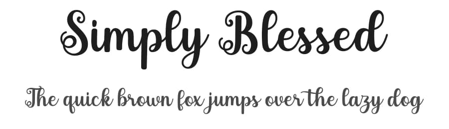 Simply Blessed by Manjali Studio — Script Handwritten Font