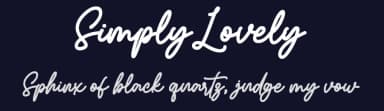 Simply Lovely by Ainun Jinan — Script Handwritten Font — thumbnail 2