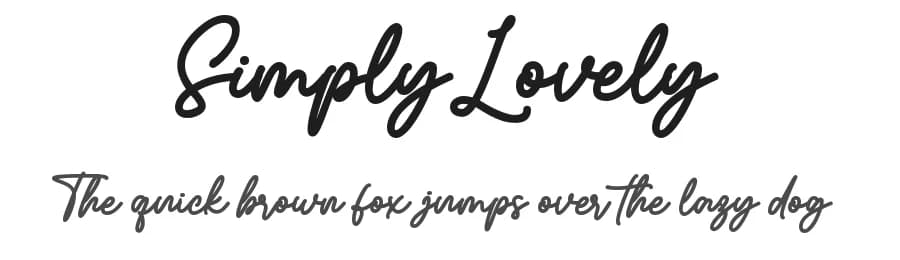 Simply Lovely by Ainun Jinan — Script Handwritten Font