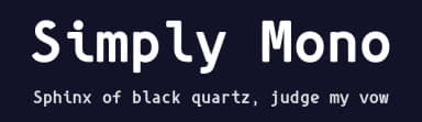 Simply Mono by Wojciech Kalinowski — Sans Serif Font — thumbnail 2