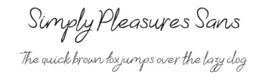 Simply Pleasures Sans by PutraCetol Studio — Sans Serif Font — thumbnail 1