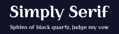 Simply Serif by Wojciech Kalinowski — Serif Font — thumbnail 2