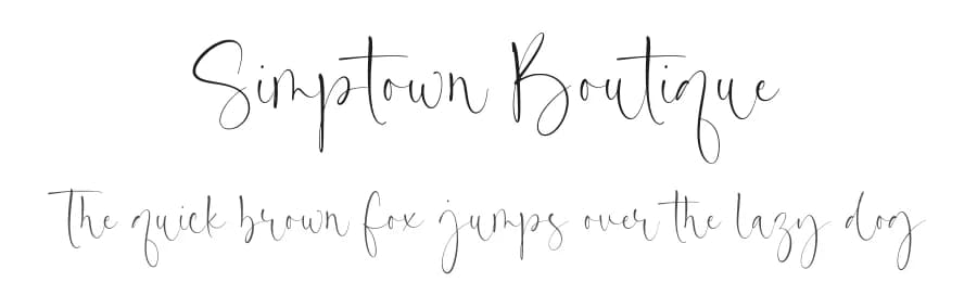 Simptown Boutique by Timur Type — Script Handwritten Font