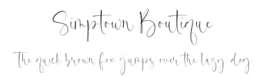 Simptown Boutique by Timur Type — Script Handwritten Font — thumbnail 1