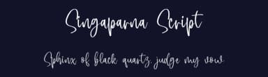 Singaparna Script by Vz Type — Script Handwritten Font — thumbnail 2