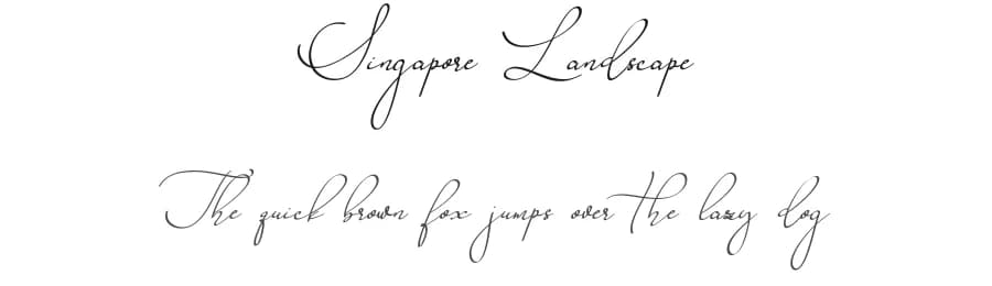 Singapore Landscape by aldedesign — Script Handwritten Font