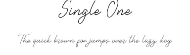 Single One by Noah Type — Script Handwritten Font — thumbnail 1