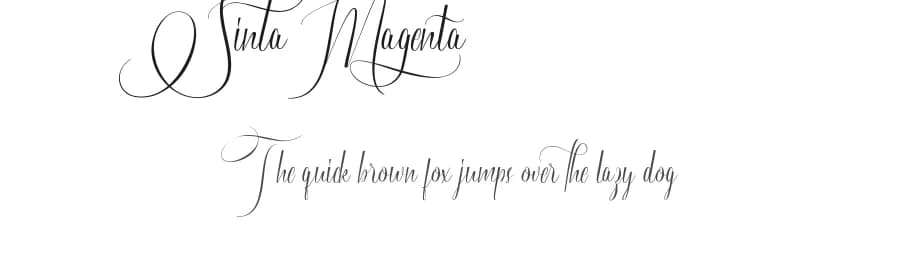 Sinta Magenta by Calligraphy Fonts — Script Handwritten Font