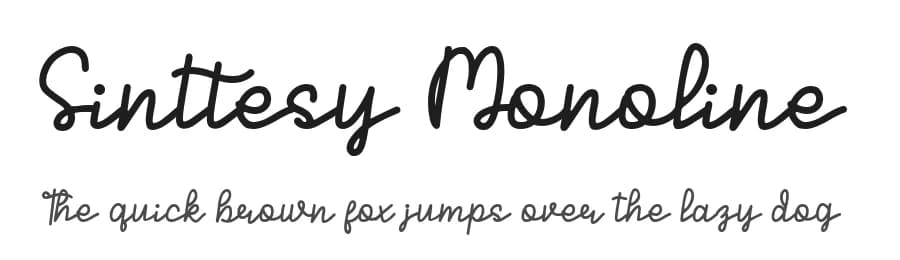 Sinttesy Monoline by Seeyouletter std — Script Handwritten Font — preview 1