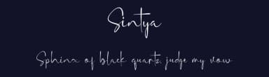 Sintya by peterdraw — Script Handwritten Font — thumbnail 2