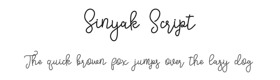 Sinyak Script by ijem — Script Handwritten Font