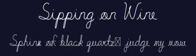 Sipping on Wine by Yayo YuYue — Script Handwritten Font — thumbnail 2