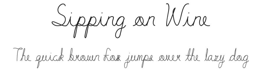 Sipping on Wine by Yayo YuYue — Script Handwritten Font