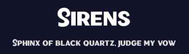 Sirens by Saridezra — Sans Serif Font — thumbnail 2