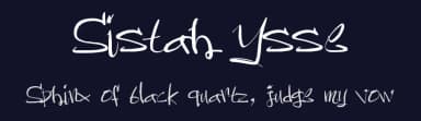 Sistah Ysse by Kurdz — Script Handwritten Font — thumbnail 2