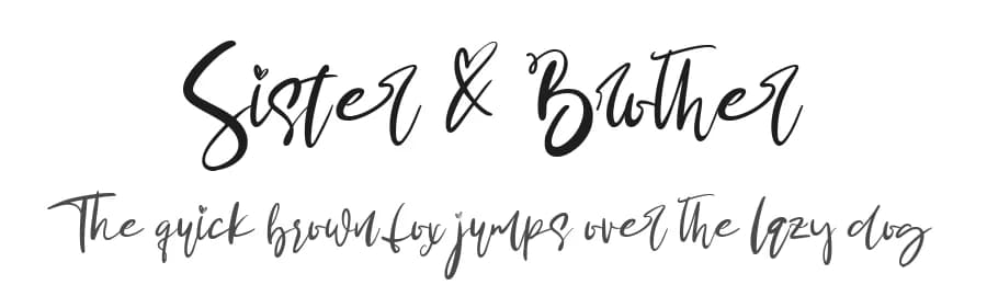 Sister & Brother by Noftanti Studio — Script Handwritten Font