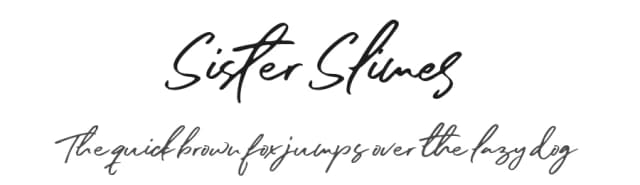Sister Slimes by Azetype Studio — Script Handwritten Font