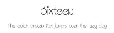 Sixteen by Vanessa Bays — Script Handwritten Font — thumbnail 1