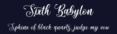 Sixth Babylon by Typhoon Type - Suthi Srisopha — Script Handwritten Font — thumbnail 2