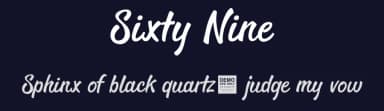 Sixty Nine by BLKBK Fonts — Script Handwritten Font — thumbnail 2