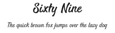 Sixty Nine by BLKBK Fonts — Script Handwritten Font — thumbnail 1