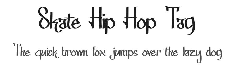 Skate Hip Hop Tag by Studio Hello Good — Script Handwritten Font