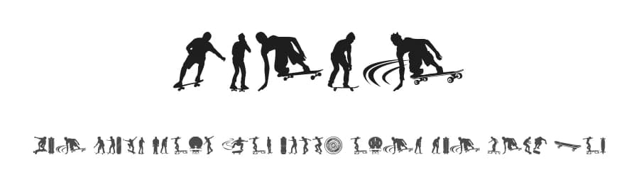 Skate by Woodcutter — Dingbats Font