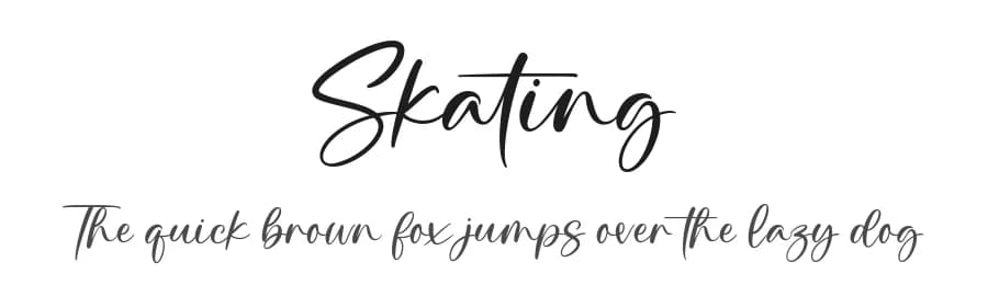 Skating by Ramli Setiadi — Script Handwritten Font